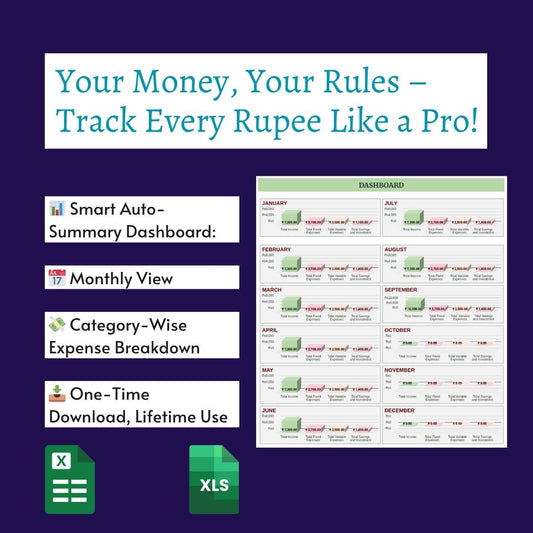 Monthly Budget Tracker Excel – Manage Your Money Like a Pro (Instant Download)